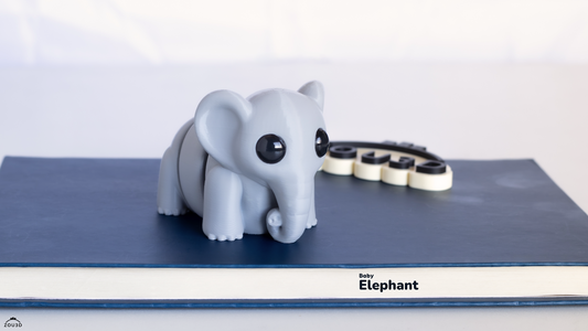 Baby Elephant - 3D printed collectible figure by ZOU3D, view 2