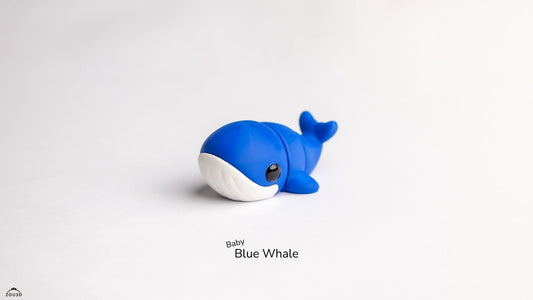 Baby Blue Whale - 3D printed collectible figure by ZOU3D, view 2