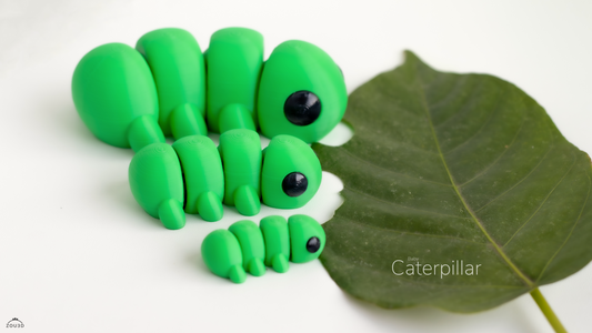 Baby Caterpillar - 3D printed collectible figure by ZOU3D, view 2