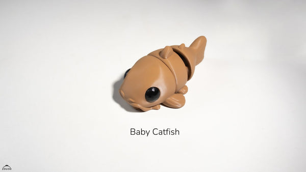 Cute Catfish Figurine & Keychain - Baby Catfish 3D Printed Fishing Desk Decor, Angler Gift