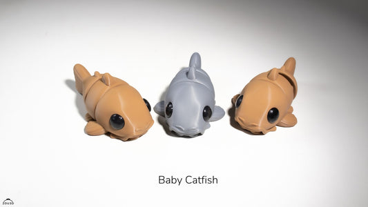 Baby Catfish - 3D printed collectible figure by ZOU3D, view 2