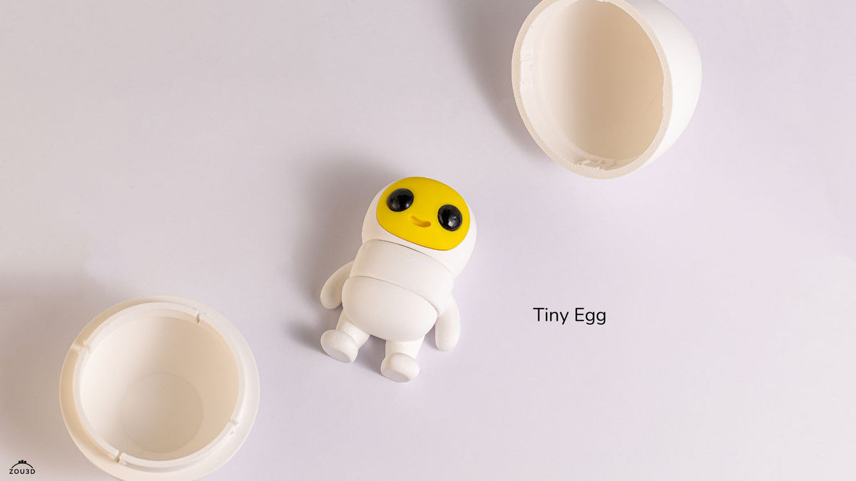 Tiny Egg - 3D printed collectible figure by ZOU3D, view 3