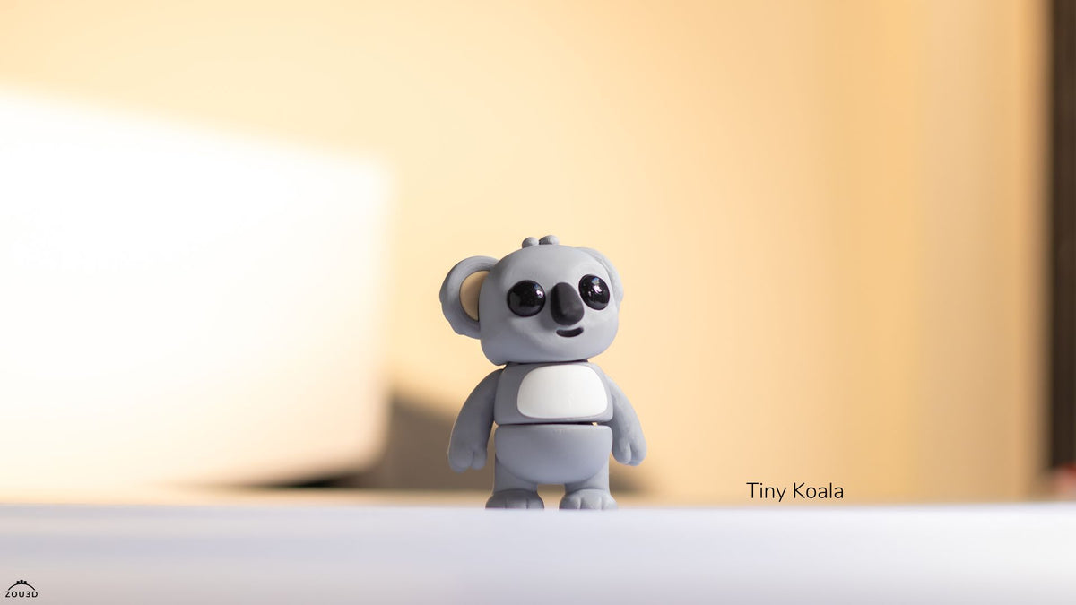 Tiny Koala - 3D printed collectible figure by ZOU3D, view 3