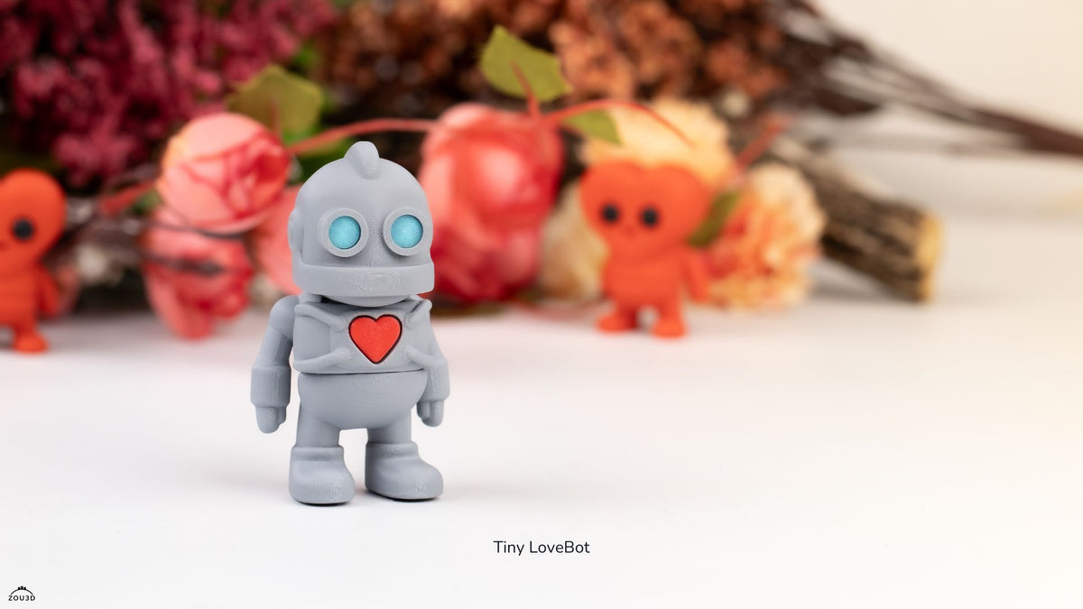 Tiny LoveBot - 3D printed collectible figure by ZOU3D, view 4