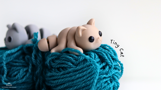 Tiny Baby Cat - 3D printed collectible figure by ZOU3D, view 2