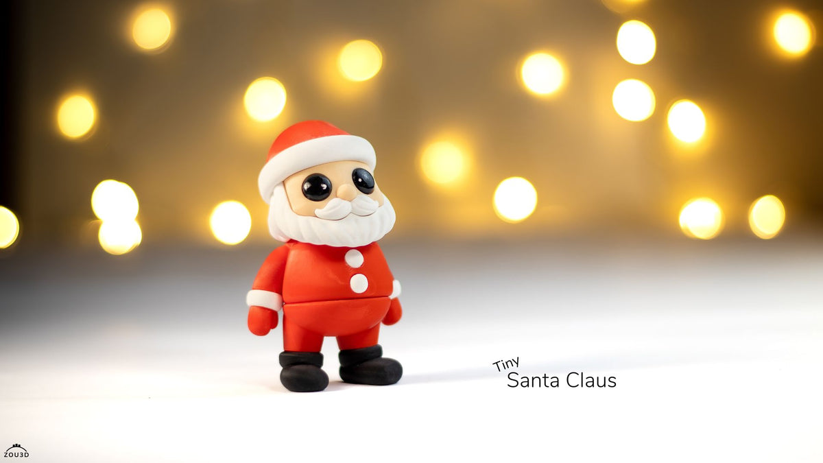 Tiny Santa Claus - 3D printed collectible figure by ZOU3D, view 3