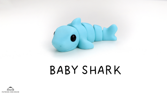 Baby Shark - 3D printed collectible figure by ZOU3D, view 2