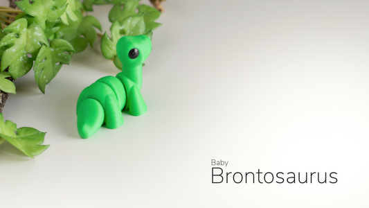 Baby Brontosaurus - 3D printed collectible figure by ZOU3D, view 2