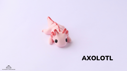 New Baby Axolotl - 3D printed collectible figure by ZOU3D, view 2