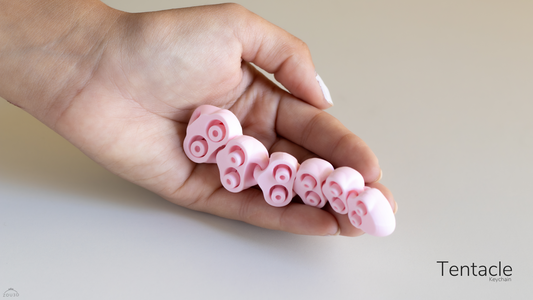 Tentacle Keychain - 3D printed collectible figure by ZOU3D, view 2