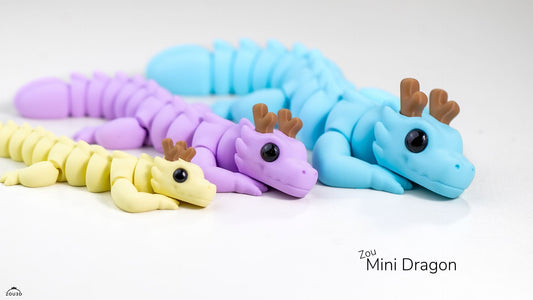 Zou Mini Dragon - 3D printed collectible figure by ZOU3D, view 2