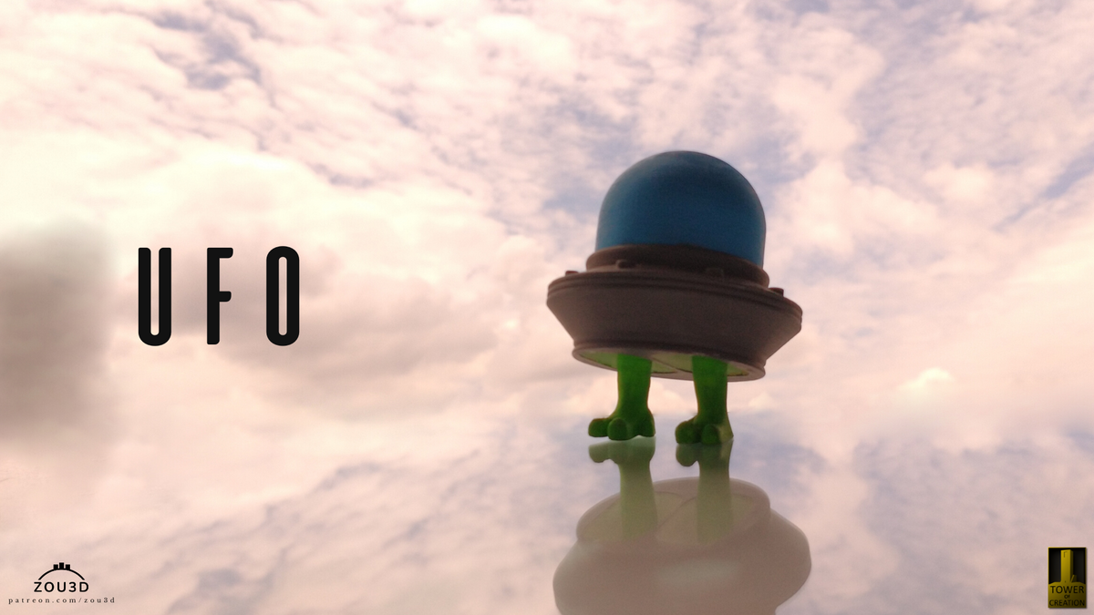 Zou UFO - Space Baby Figures 5-Piece Set, 3D printed by SquigglePrintz, design by ZOU3D