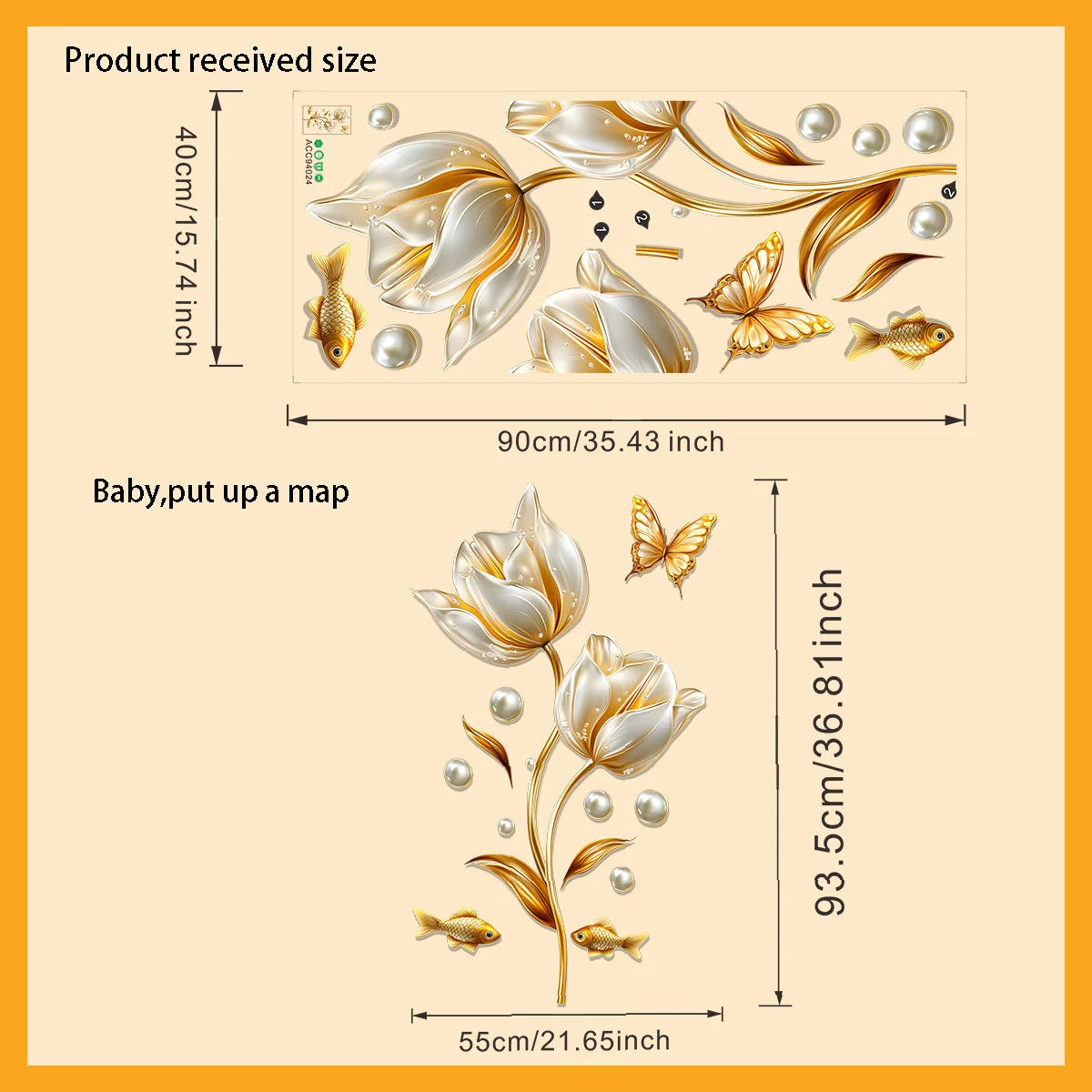 3D Tulip Wall Stickers