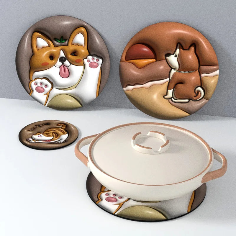 3D Animal Silicone Coasters