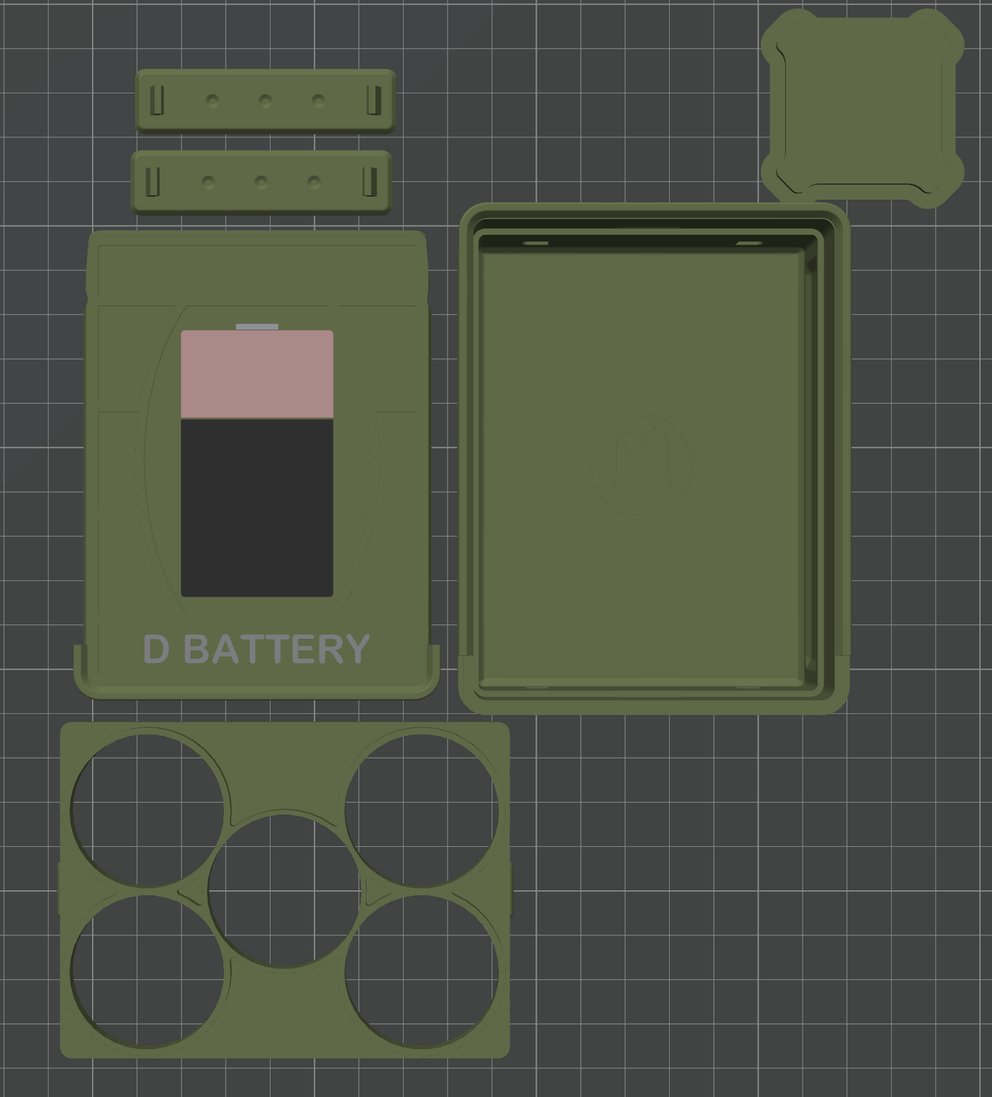 D Battery Storage Case 3D printed battery storage case by SquigglePrintz