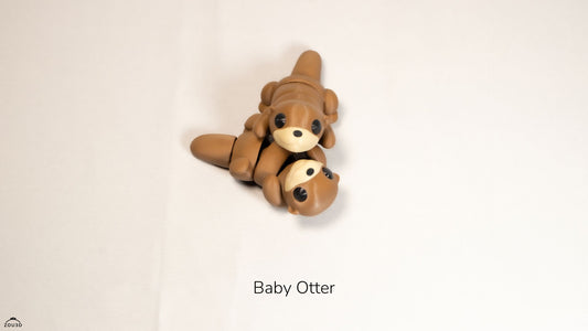 Baby Otter - 3D printed collectible figure by ZOU3D, view 2