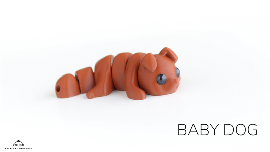 Baby Dog - 3D printed collectible figure by ZOU3D, view 2