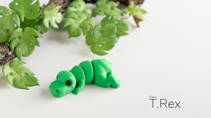 Baby T Rex Figure - 3D printed collectible figure, design by ZOU3D