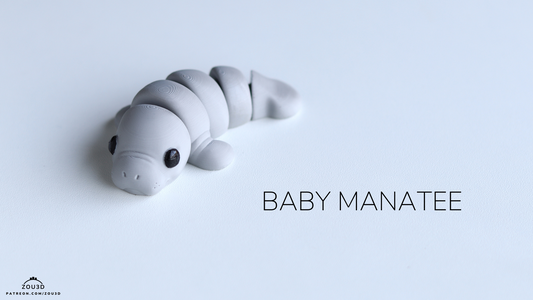 Baby Manatee - 3D printed collectible figure by ZOU3D, view 2