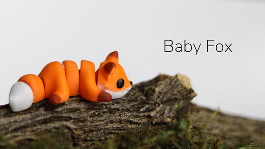 Baby Fox - 3D printed collectible figure by ZOU3D, view 2