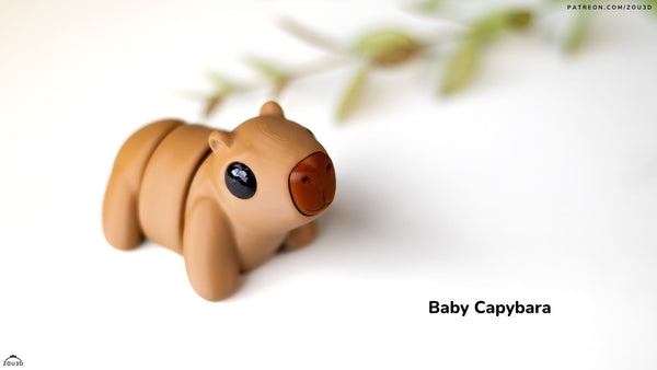 Baby Capybara — 3D Printed Collectible Figure