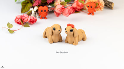 Baby Dachshund - 3D printed collectible figure by ZOU3D, view 3