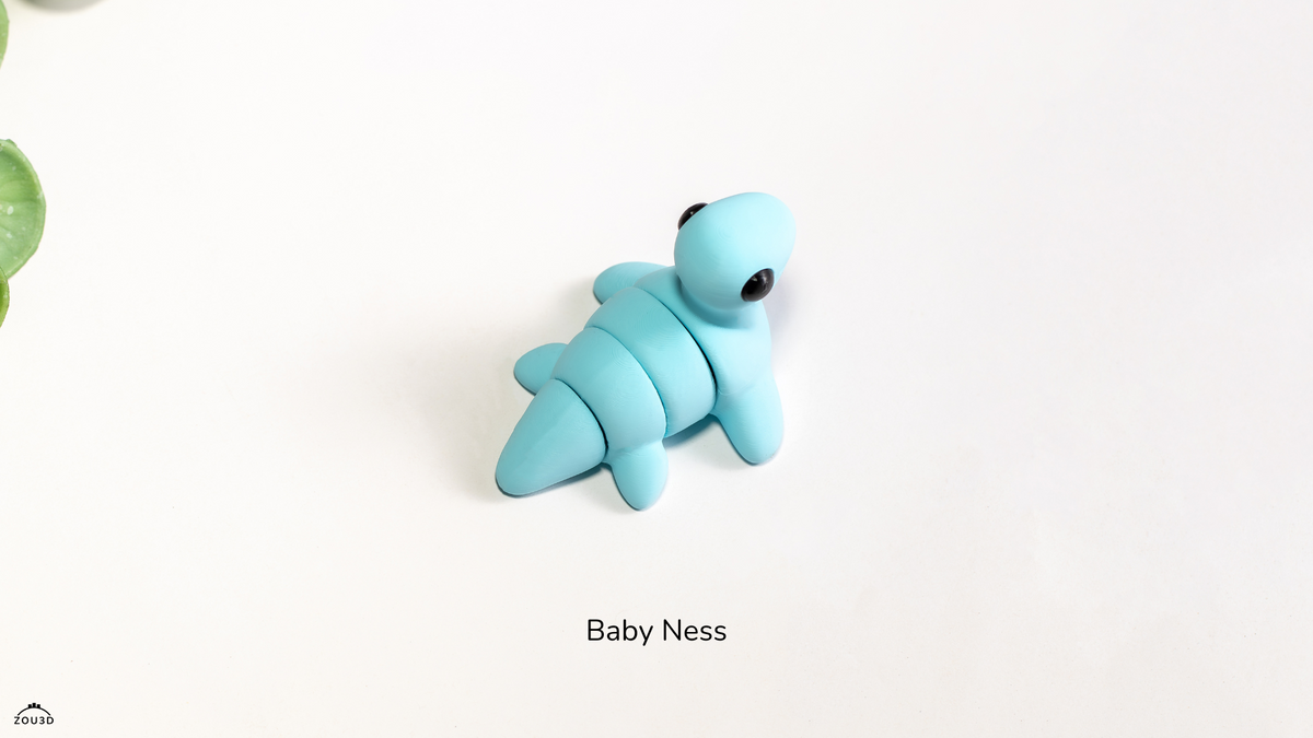 Baby Ness Dragon - 3D printed collectible figure by ZOU3D, view 3
