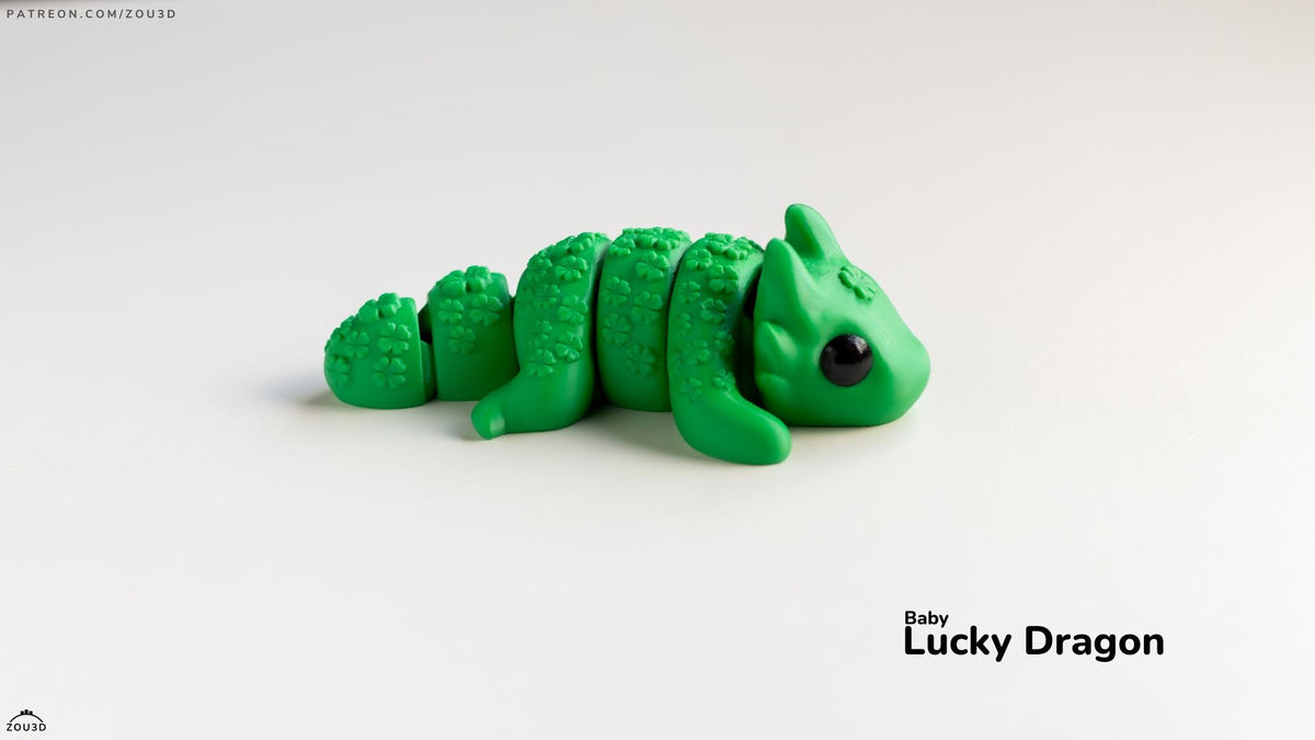 Baby Lucky Dragon - Fantasy Baby Figures 4-Piece Set, 3D printed by SquigglePrintz, design by ZOU3D