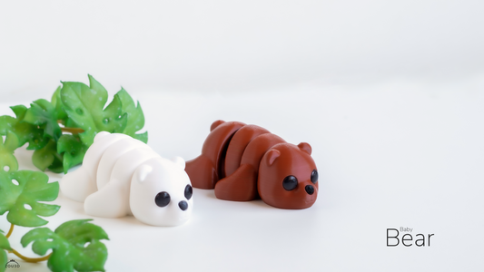Baby Bear Figure - 3D printed collectible figure, design by ZOU3D