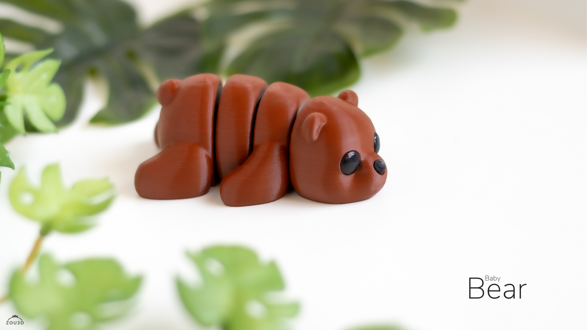 Baby Bear - 3D printed collectible figure by ZOU3D, view 2