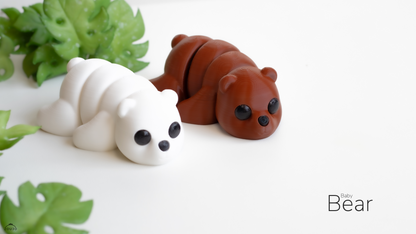 Baby Bear - 3D printed collectible figure by ZOU3D, view 4