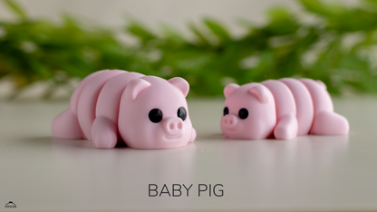 ZOU3D Legacy Baby Pig 3D Print - 3D printed collectible figure, design by ZOU3D
