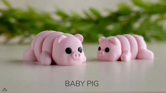 ZOU3D Legacy Baby Pig 3D Print - 3D printed collectible figure, design by ZOU3D