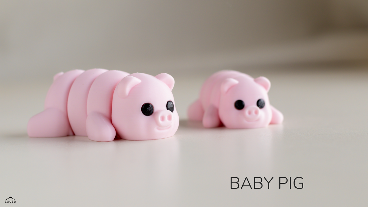 ZOU3D Legacy Baby Pig - 3D printed collectible figure by ZOU3D, view 3