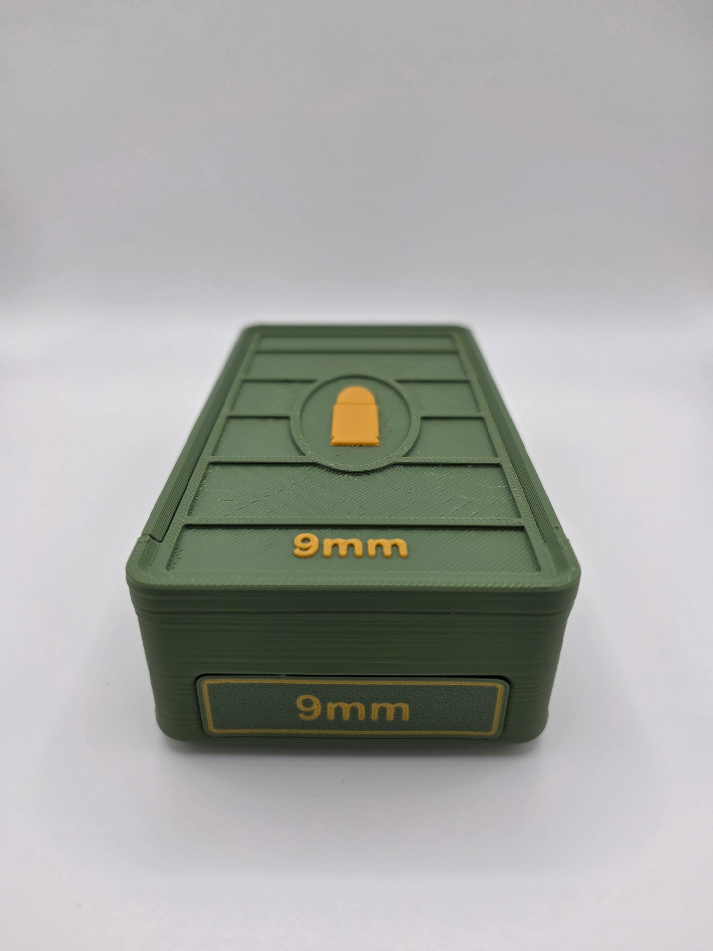 9mm Ammo Storage Box – 50 Round Sliding-Lid Case