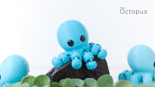 Baby Octopus - 3D printed collectible figure by ZOU3D, view 2
