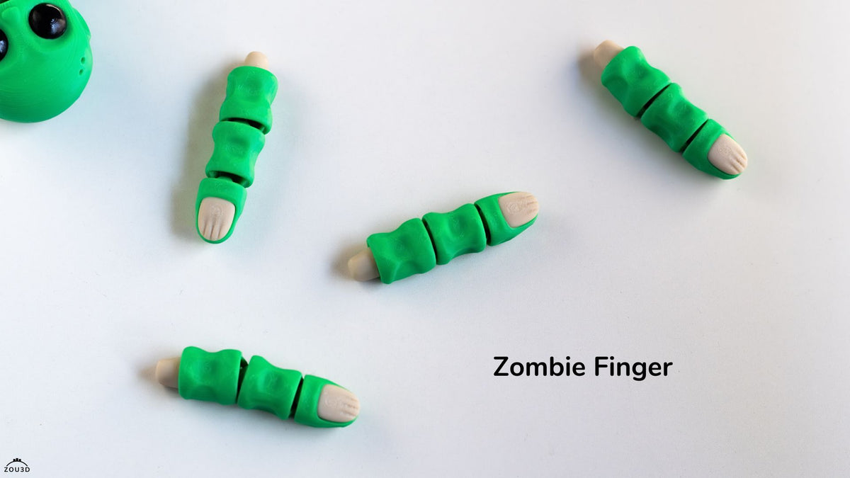 Zombie Finger - 3D printed collectible figure, design by ZOU3D