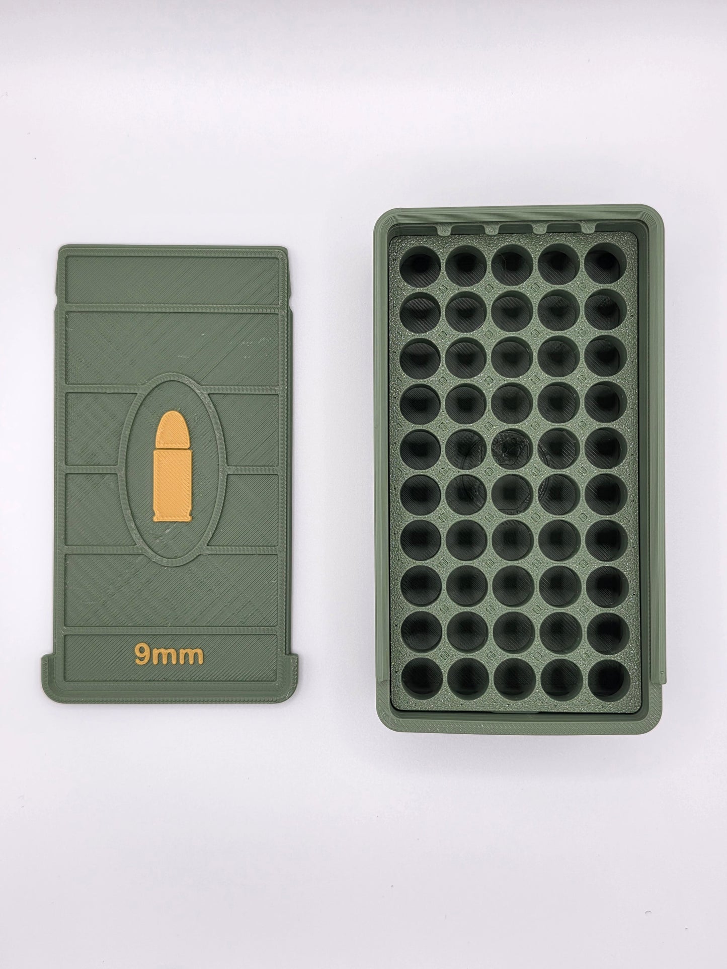 9mm Ammo Storage Box – 50 Round Sliding-Lid Case
