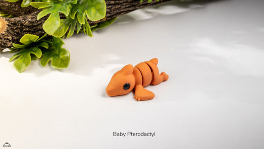 Baby Pterodactyl - 3D printed collectible figure by ZOU3D, view 2