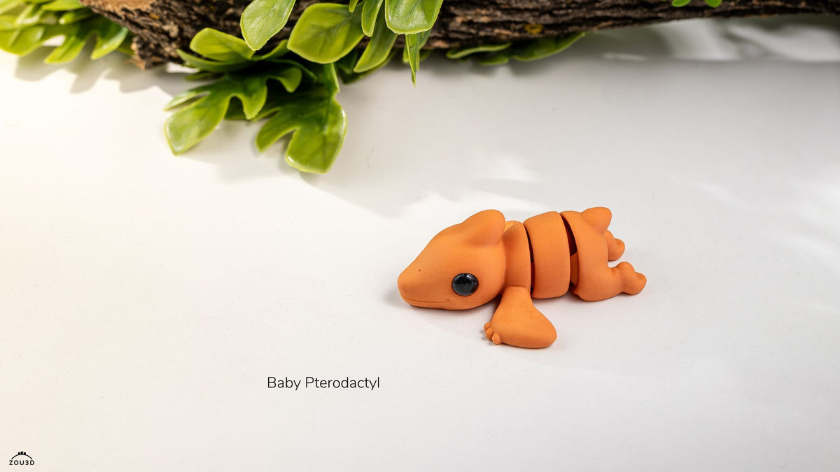 Baby Pterodactyl - 3D printed collectible figure by ZOU3D, view 3