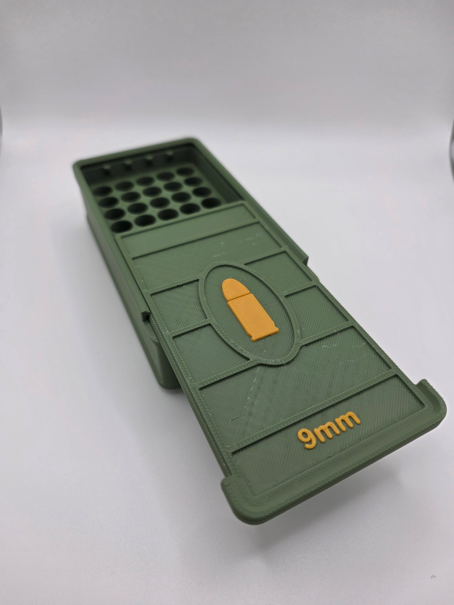 9mm Ammo Storage Box – 50 Round Sliding-Lid Case