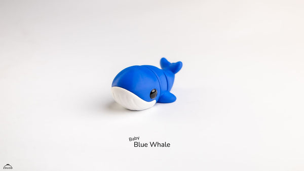 Baby Blue Whale — 3D Printed Collectible Figure