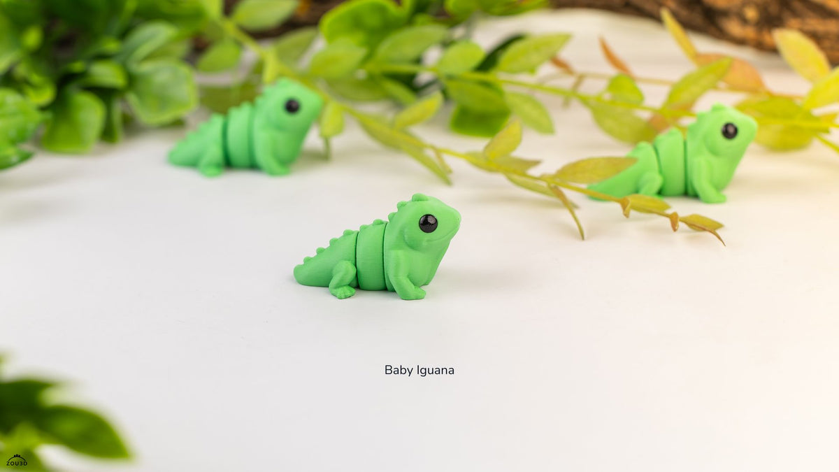 Baby Iguana - 3D printed collectible figure by ZOU3D, view 3