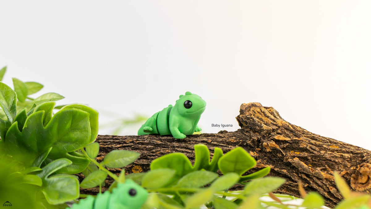 Baby Iguana - 3D printed collectible figure by ZOU3D, view 4