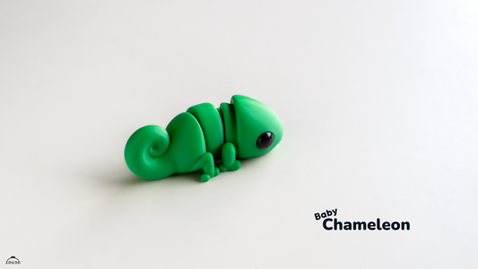 Baby Chameleon - 3D printed collectible figure by ZOU3D, view 2