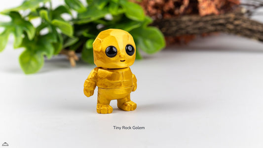 Tiny Rock Golem - 3D printed collectible figure, design by ZOU3D