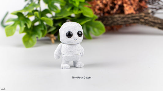 Tiny Rock Golem - 3D printed collectible figure by ZOU3D, view 2
