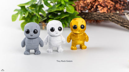 Tiny Rock Golem - 3D printed collectible figure by ZOU3D, view 4