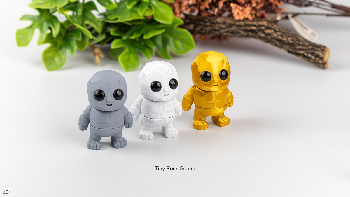 Tiny Rock Golem - 3D printed collectible figure by ZOU3D, view 5