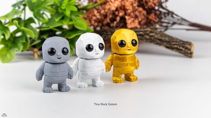 Tiny Rock Golem - 3D printed collectible figure by ZOU3D, view 6